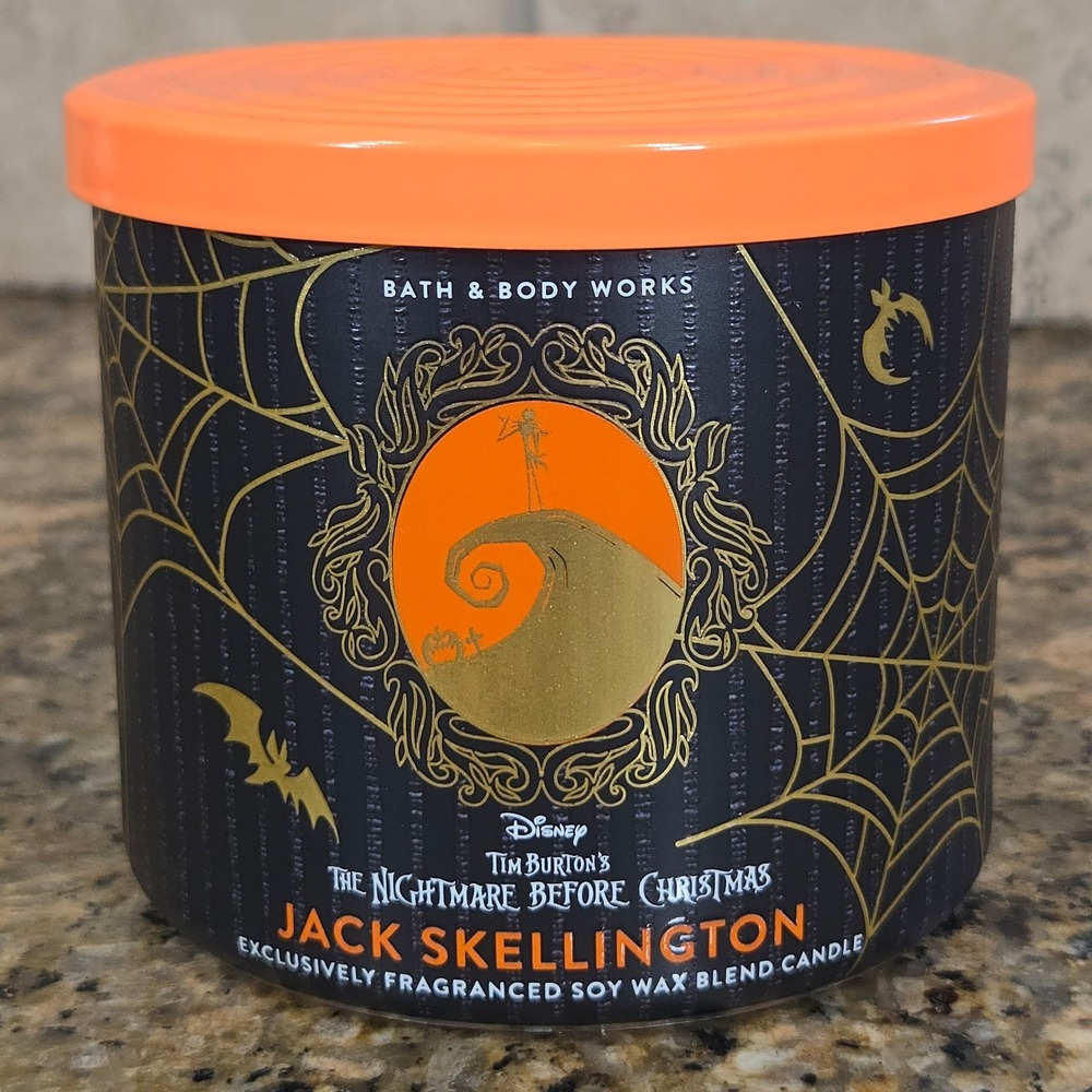 Bath & Body Works Nightmare Before Christmas Jack Skellington 3 Wick Candle